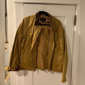JCrew Barn Jacket - Yellow - Corduroy Collar - Size L Tall